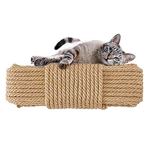 Aoneky Naturligt Sisalrep för Katt - 6mm/8mm/10mm, 10M-100M (8mm x 20M)