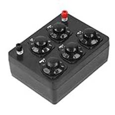 Justerbart Decade Resistor 0‐9999,9 Ohm Järnbox Set Black Resistor Box Tillbehör Merchandisers