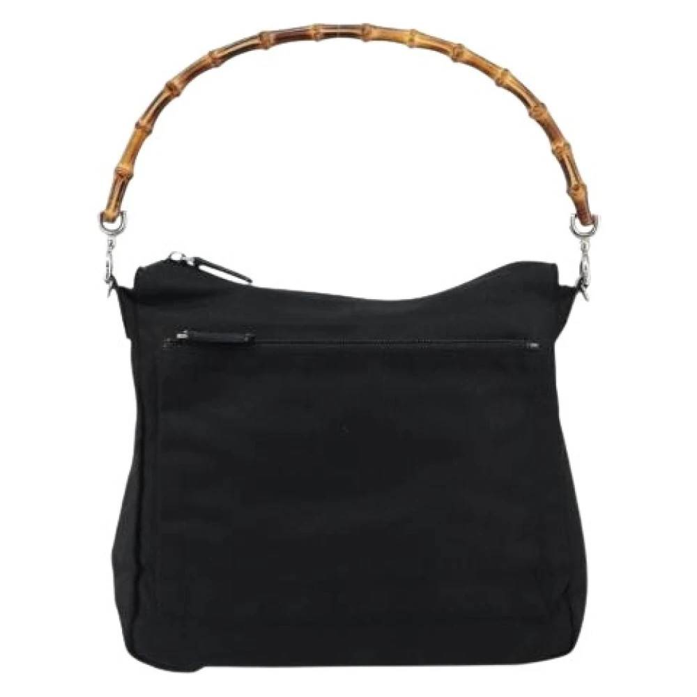 Gucci Vintage Pre-owned Nylon Håndtaske - Vintage - Dame - Sort - ONE SIZE - Nylon