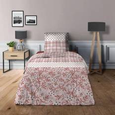 Duvet set for bed 90 x 190 cm Liberty pink 100% Cotton / 57 Threads/cm²