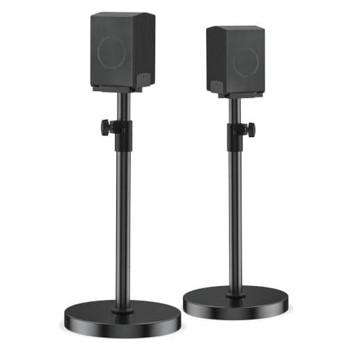 Högtalarstativ par för Samsung HW bakre högtalare, för Q995H/Q995GD/Q995GF/Q930F/Q990D/Q990F, justerbar höjd 73,7–95,3 cm, Clamping Dual Side Fit 12,7–27,9 cm Samsung bakre högtalare, kan belastas upp