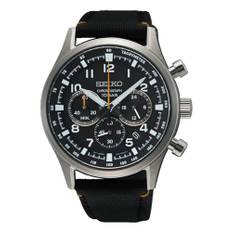 Seiko Herren Analog Quarz Uhr mit Nylon Armband SSB449P1