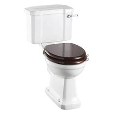 Toalett Burlington Rimless med Bred Cistern: Mahogny