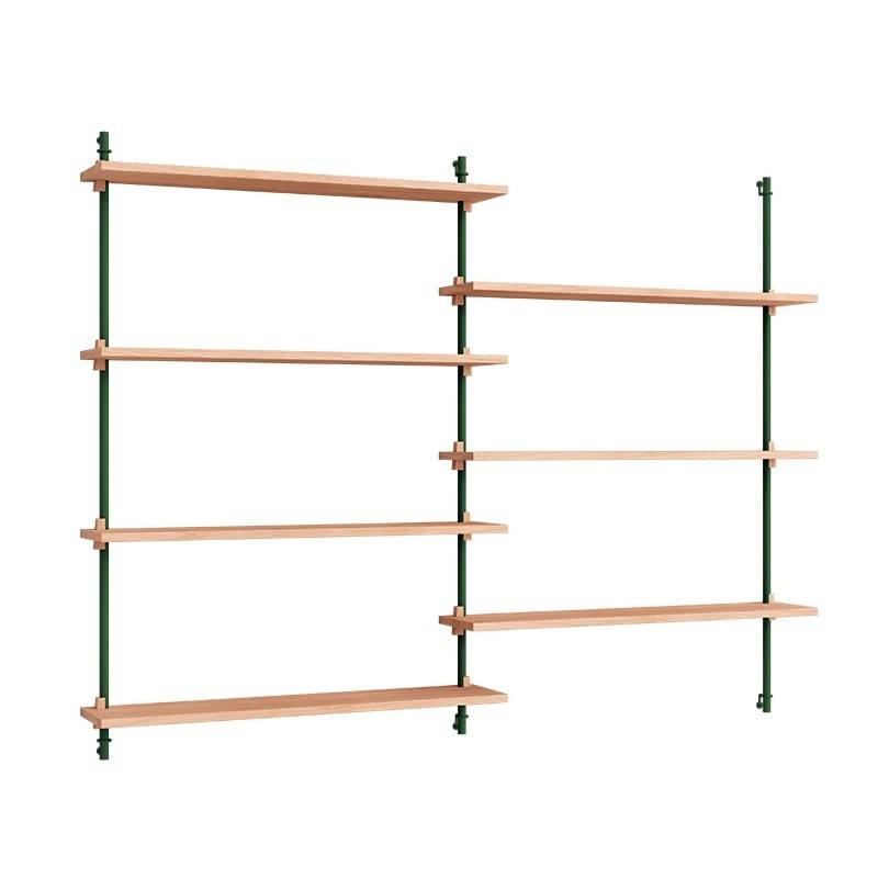 Moebe Wall Shelving Sæt - WS.115.2 Eg/Pine Green