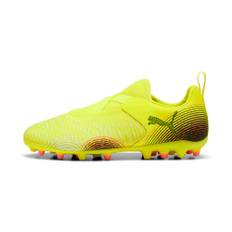 PUMA FUTURE 8 MATCH MG Laceless Football Boots Youth, Shoes, Yellow Alert/Black/Sun Struck, 31