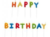 (ComputerSalg) AMSCAN fødselsdagslys happy birthday flerfarvet 13 stk.