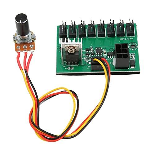 PWM Fan Hub, DC 12V 8 Way PWM PC Fan Controller Hub with 300Mm Cable for 2 Pin 3 Pin 4 Pin PC Fan, for 12V Desktop Computer Cooler Bag Fans