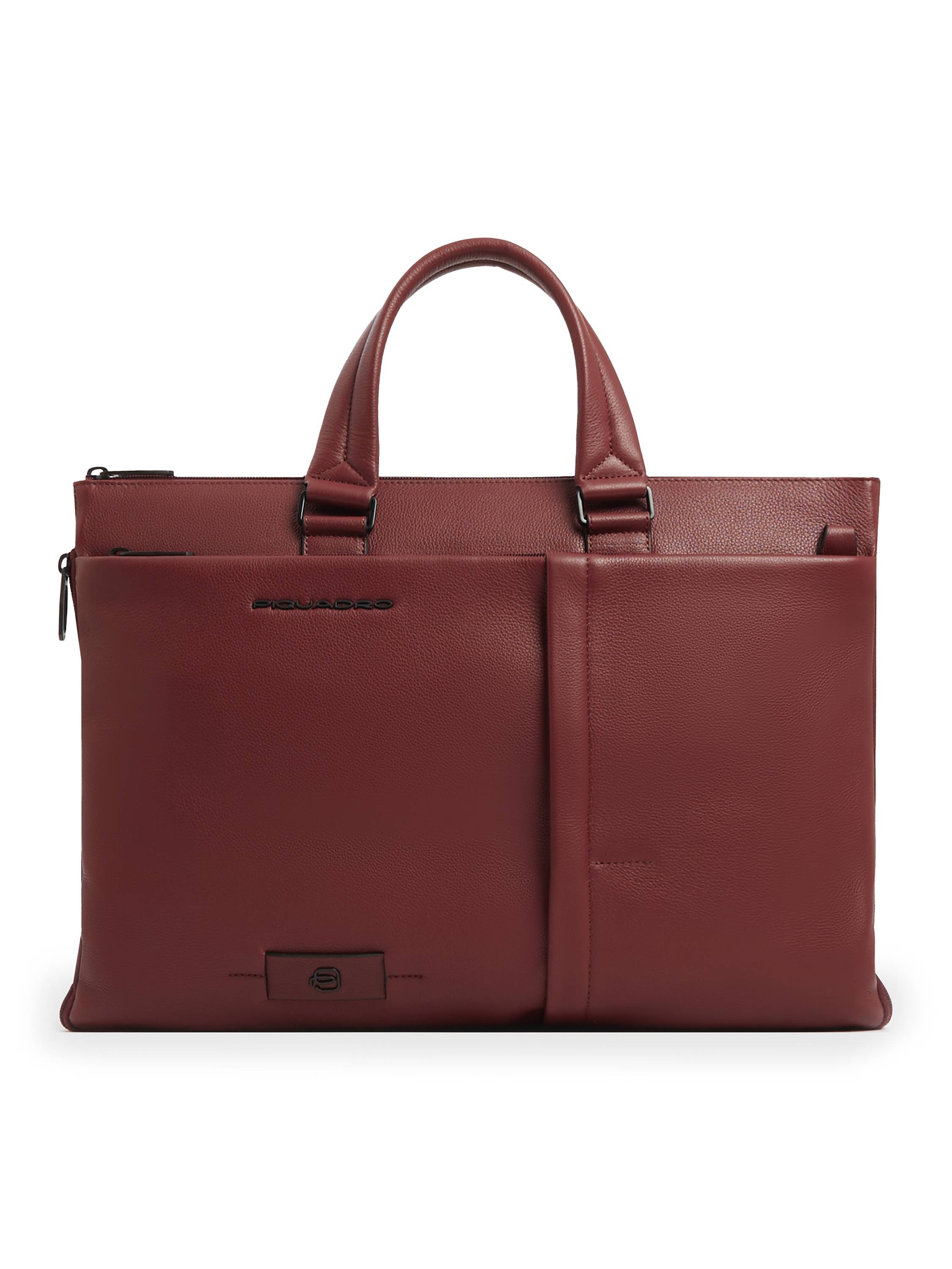 Piquadro Russel Dokumenttaske RFID-beskyttelse Læder 42 cm Laptoprum  Brun