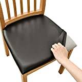 Vattentäta stolsöverdrag för matsalsstolar Stretch PU-läder matsal köksstolsöverdrag, avtagbara tvättbara anti-damm stolsdynor under överdrag (Color : #2, Size : 6PCS)