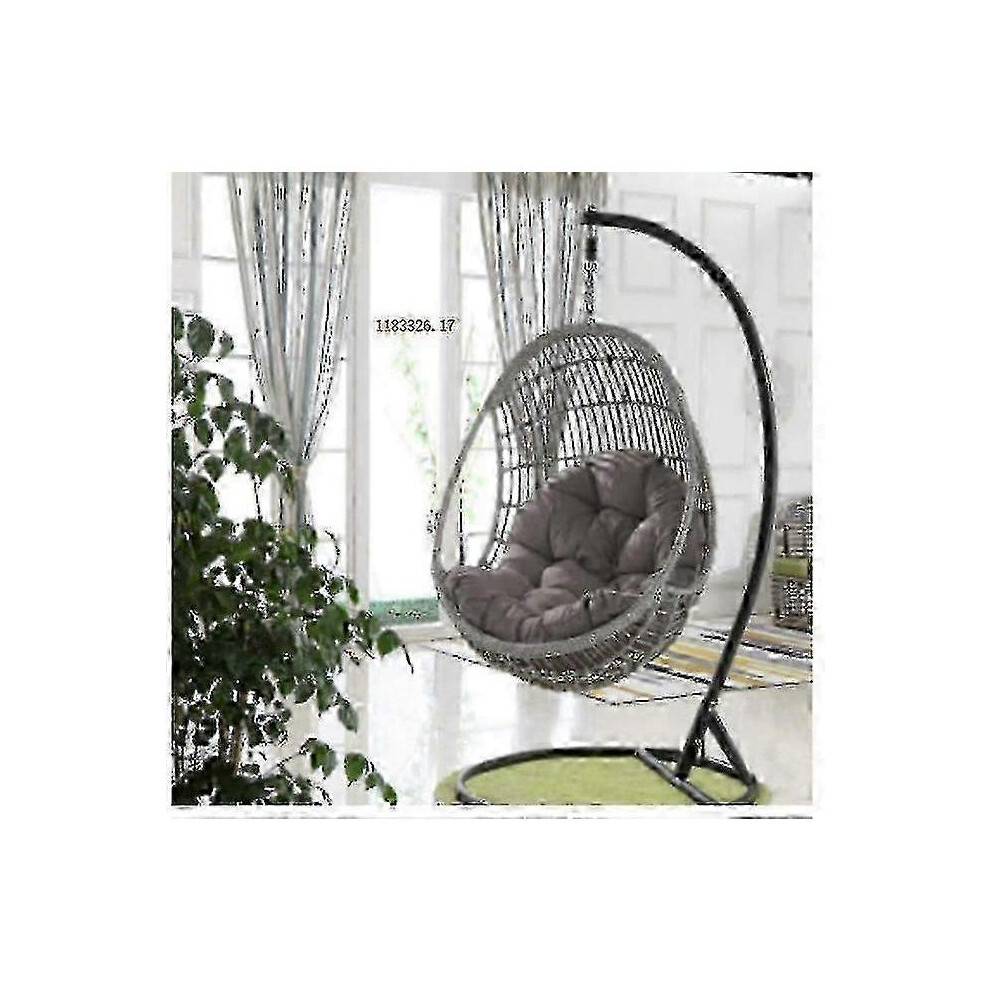 (120X80, Light Grey) Indoor Hanging Egg Swing Chair With Thick Cushion, Perfect For Garden Or Home Relaxationa