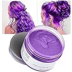 Unisex hårvax färg färg styling kräm lera, tillfällig hårfärg vax naturlig frisyr pomada, tvättbar tillfällig, hårfärg lämplig för fester, rollspel och jul