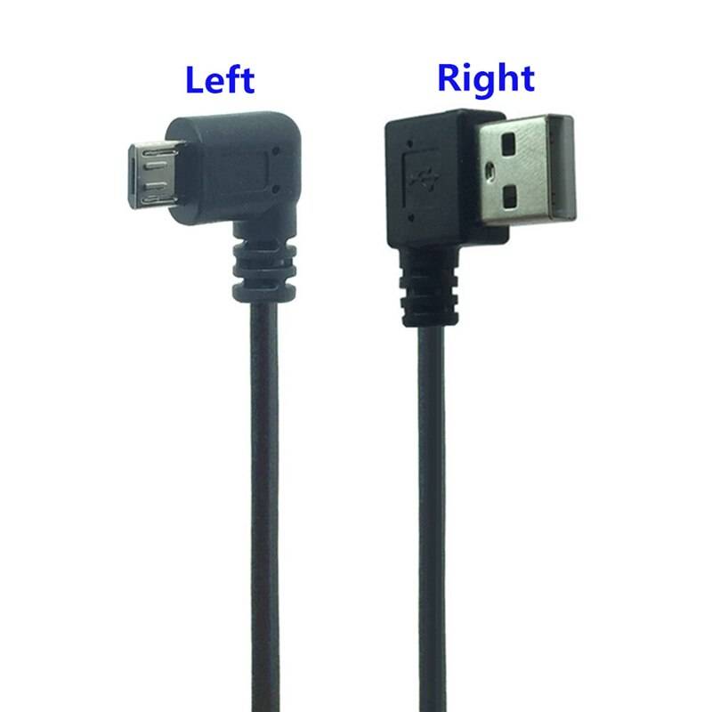 Mikro usb kabel usb 90 graders rät vinkel datasynkronisering och ladda usb typ a till mikro usb vänster förlängningskabel 0.2m för samsung telefon - 1