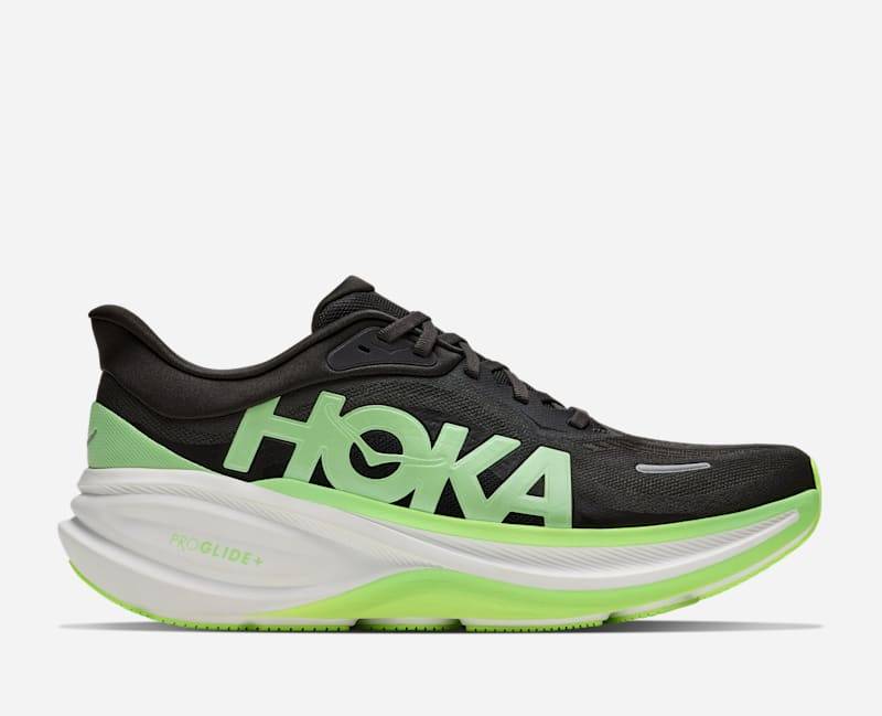 HOKA Clifton PRO Schuhe für Herren in Carbon Black/Tart Apple Größe 48 | Straße