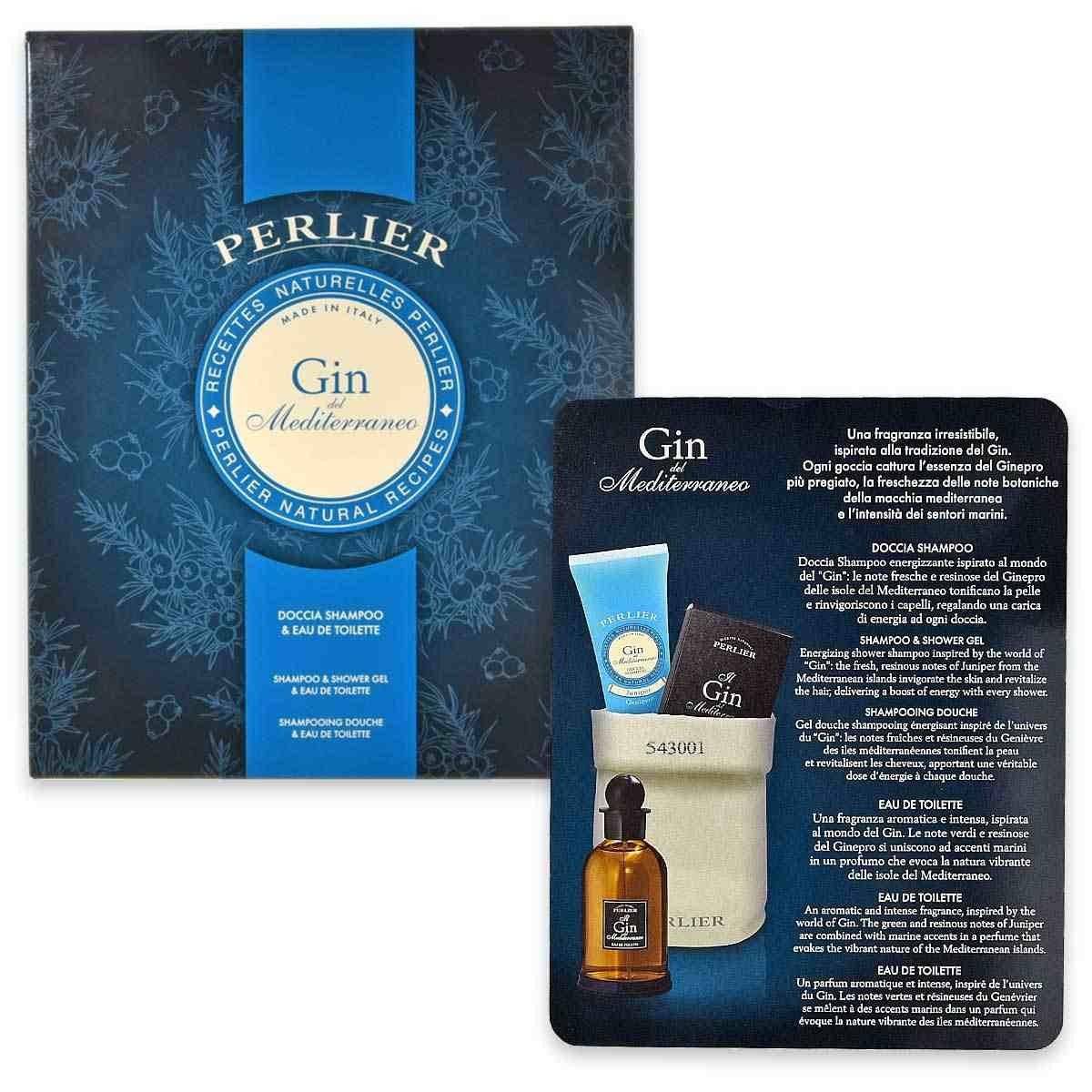 Perlier Gin Edt 100 ml + Doccia Crema 250 ml — Set profumo e doccia