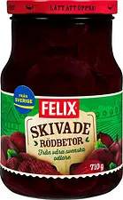Rödbetor skivade glas Felix