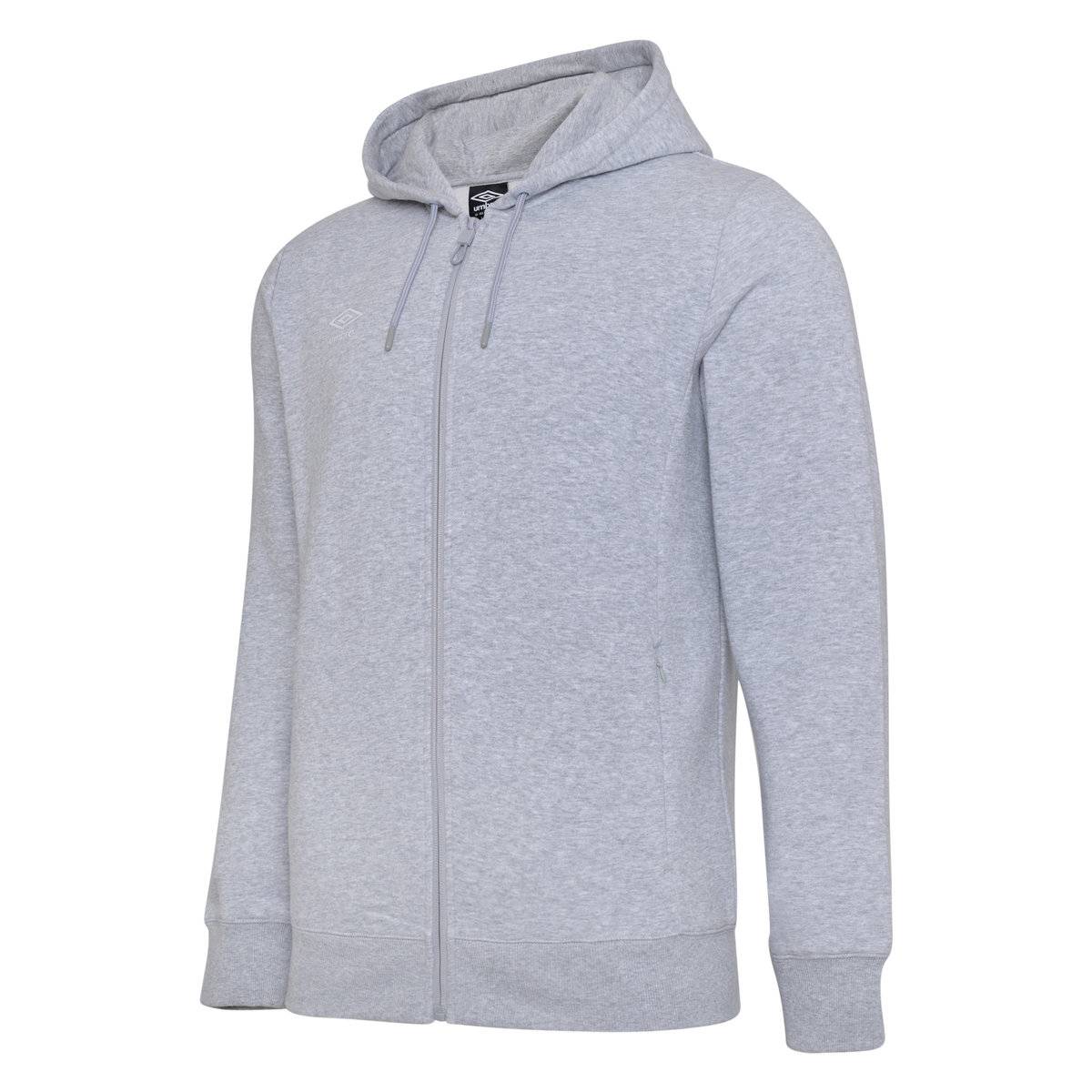 Umbro Club Leisure Zt Hoodie Junior - Grey Marl/white
