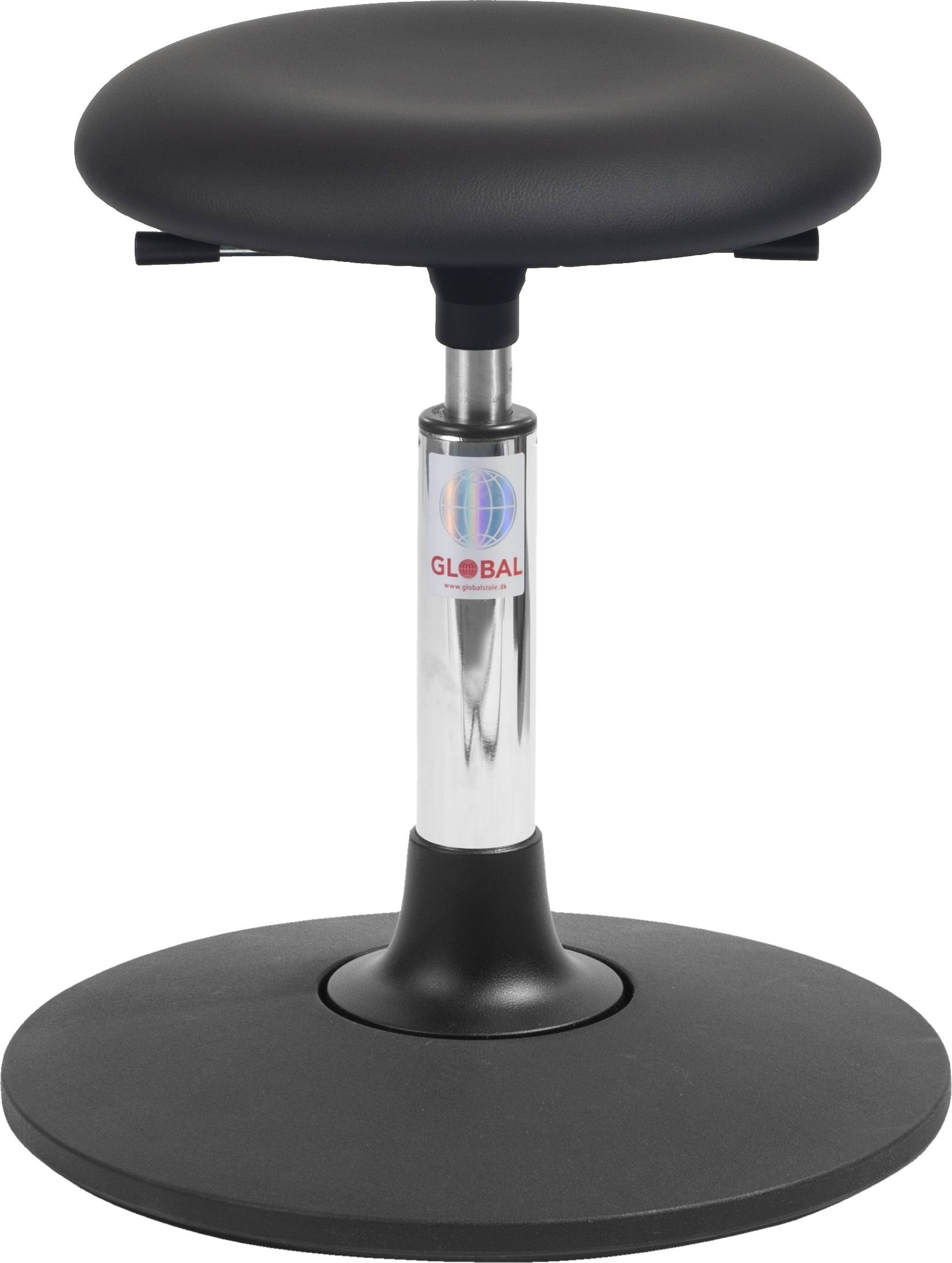 Beta Stol, Sort, Kunstlæder, 43-56 cm, Sway