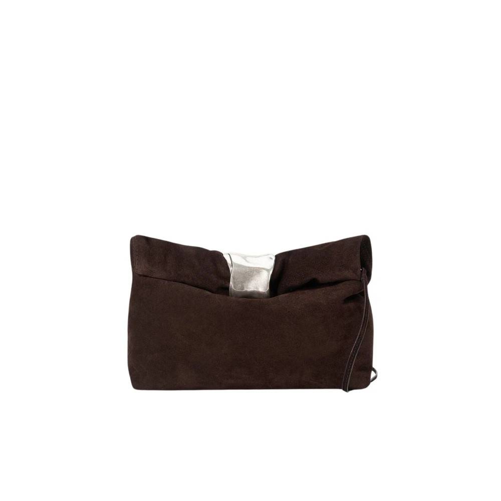 STAUD Cuff Suede Clutch - Tasker - Dame - Brun - ONE SIZE - Suede