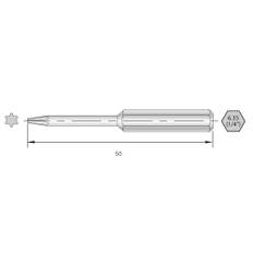 Bernstein Tools for Electronics 6-TX06-50 Torx-bit HRC-stål Højlegeret C 6.3 6 stk