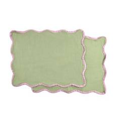 Bordstablett - 2-pack Yrsa (grön) (Storlek: 35 x 45 cm)