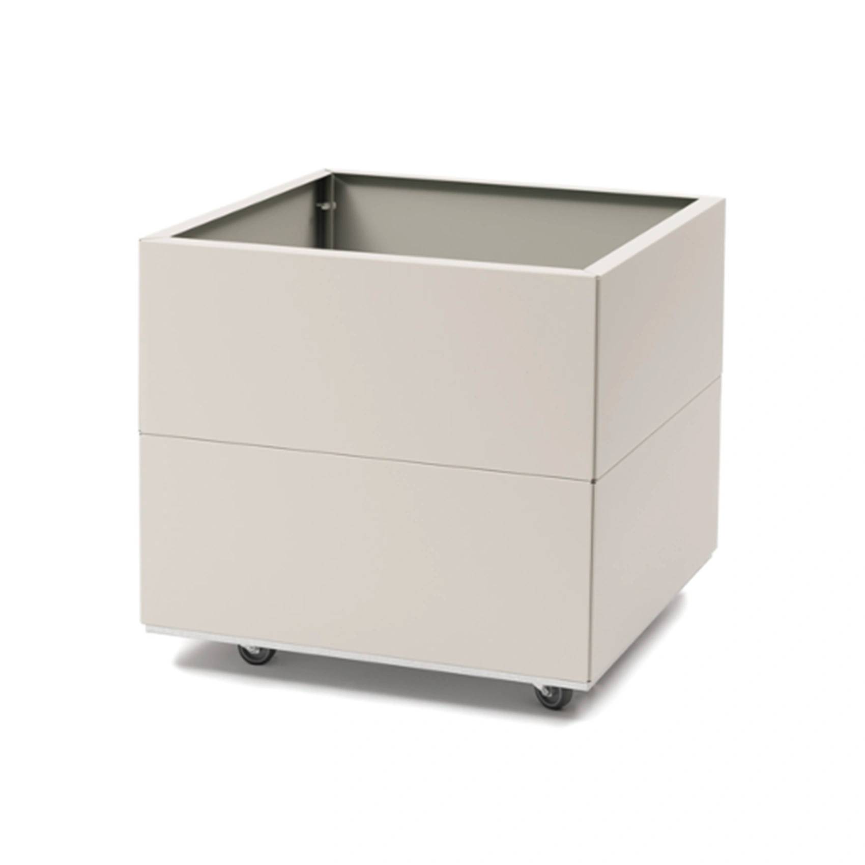 BEDD odlingslåda med hjul/ben - 60x60x50 cm, kalk - Vit/Beige