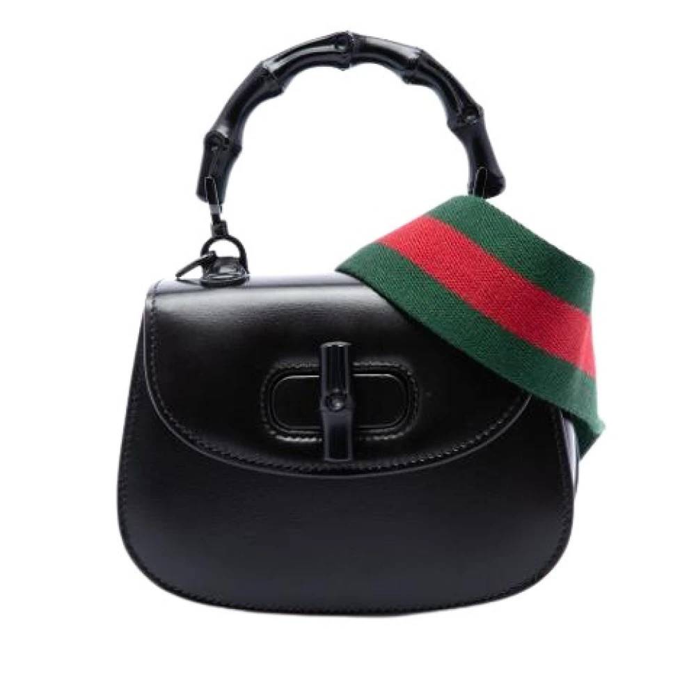 Gucci Vintage Pre-owned Vintage Bamboo Satchel - Vintage - Dame - Sort - ONE SIZE - Uld