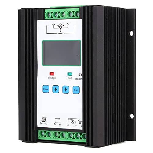 Vind- och solhybridregulator 12V 24V 600W med LCD-skärm PWM-laddningskontroller för vind- och solgeneratorer, Portabel strömlösning