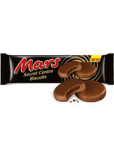 Mars Secret Center Biscuits - Chokladkex Med Choklad Och Karamellfyllning 132 Gram