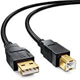 deleyCON 10m Aktiv USB 2.0-Kabel Skrivarekabel Skannerkabel med Signalförstärkare USB2.0 Repeaterkabel PC Dator Skrivar Skanner Svart