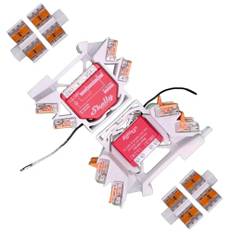 2 Stück Printtastisch Shelly Hutschienenhalter + 4x2 Erweiterungen für 29 Shelly Relais: Plus 1, 1 Mini Gen3, Plus 1PM, 1PM Mini Gen3, Plus 2PM, 2.5, RGBW 2, PM, 2.5, Plus i4 DC, Dimmer 2, Hutschiene