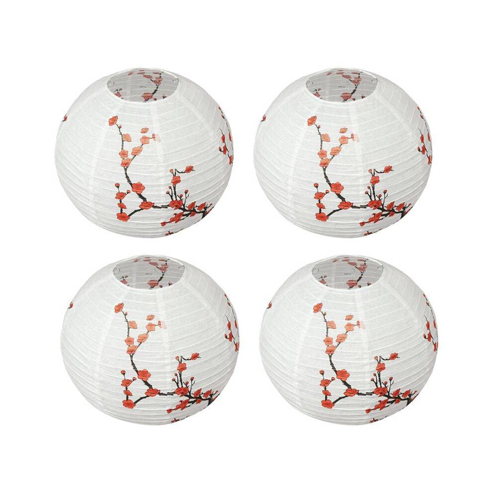 4X, 30cm Lamp Shade Paper Lantern Oriental Style Light Decoration Plum Blossom