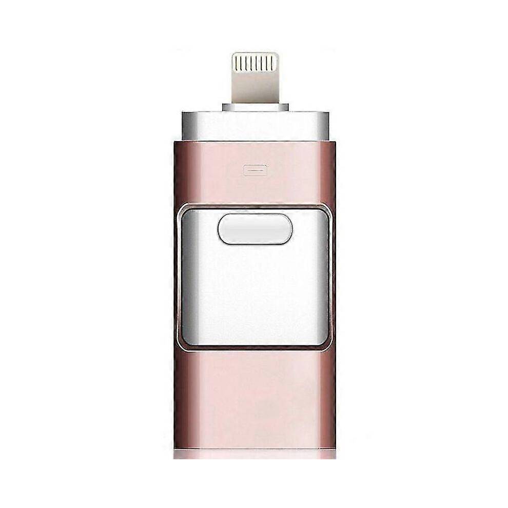 (128 GB, Rose Gold) Lebanghui 3 In 1 Usb Flash Drive Expansion Memory Stick Otg Pendrive For Iphone Ipad Android Pc