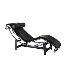 Cassina - LC4 schäslong Leather, LCX - 13X420 - Liggfåtöljer - Charlotte Perriand,Le Corbusier,Pierre Jeanneret - Blå - Läder/Metall