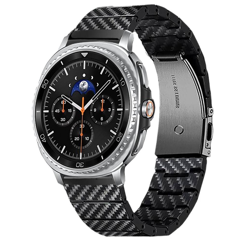 Kolfiberrem för Samsung Watch 8 Classic/8 40mm 44mm Armbandsur för Galaxy Watch Ultra 2025 Armbandsaccessoarer gray