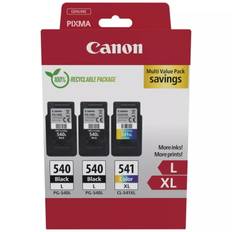 Canon 540L x2/CL-541XL Multipack - 3er-Pack - Hohe Ergiebigkeit - Schwarz, Farbe (Cyan, Magenta, Gelb)