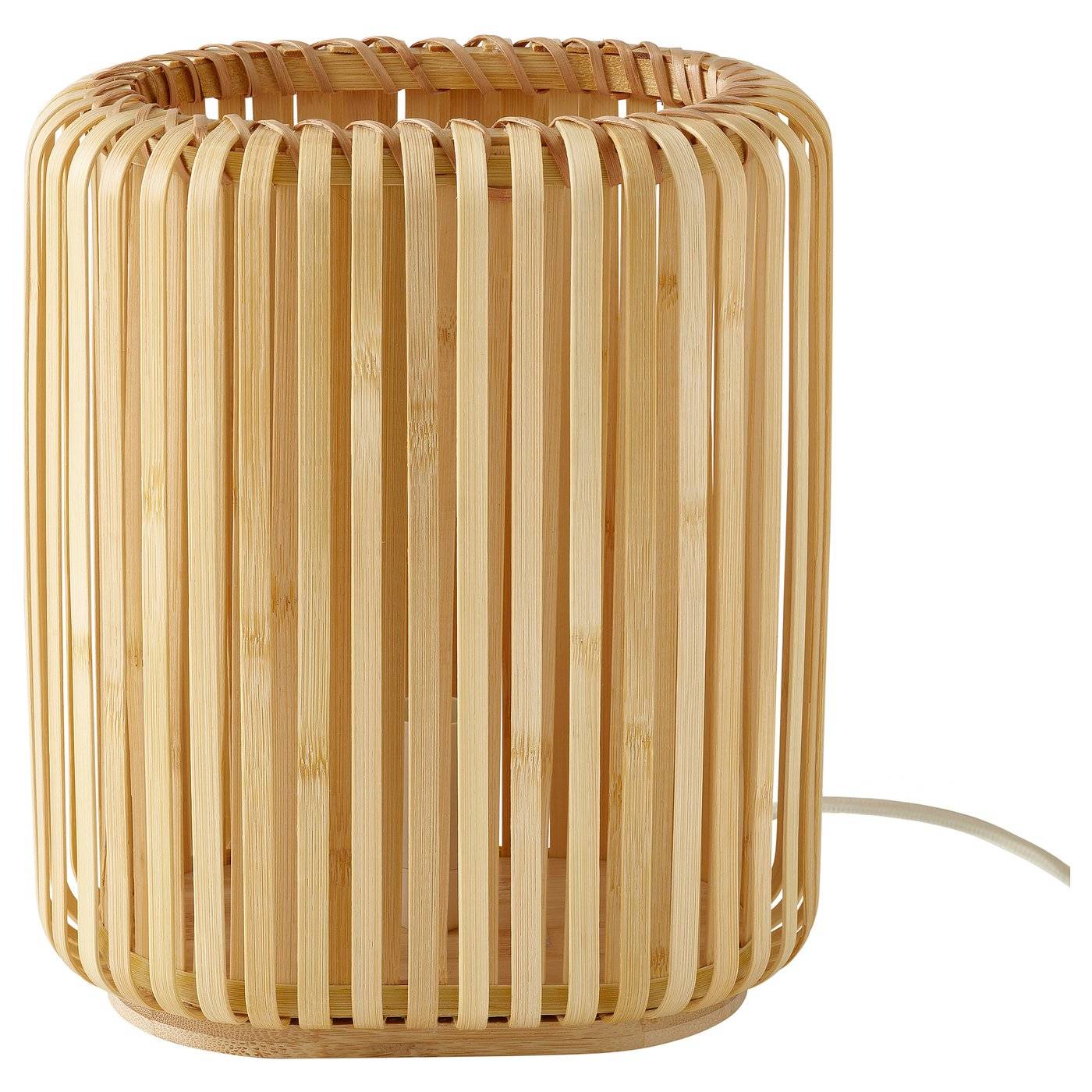 VARPTROSS bordslampa, bambu, 26 cm