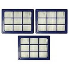 vhbw Filterset 3 x filter kompatibla med Nilfisk VP300 HEPA, VP300 eco, VP300 EU1, VP300 EU2 dammsugare – HEPA-filter, allergifilter