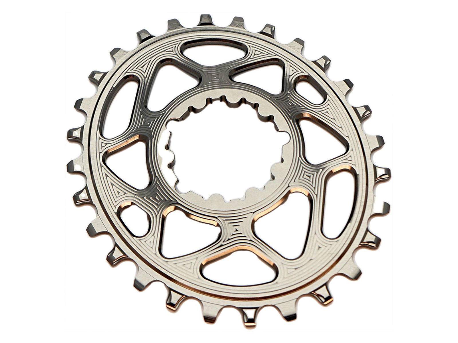 absoluteBLACK Kedjedrev Direct Mount (3-Bolt) Singlespeed 28T Titanium | 3 mm offset | 1x9/10/11/12