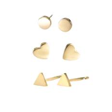 Joy Waterproof 3 earring set. 18 k. gold plating. Danish Copenhagen