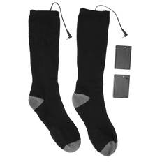 Electric Heated Socks Thicken Cotton Washable OneSide Heating Winter Thermal Socks Black
