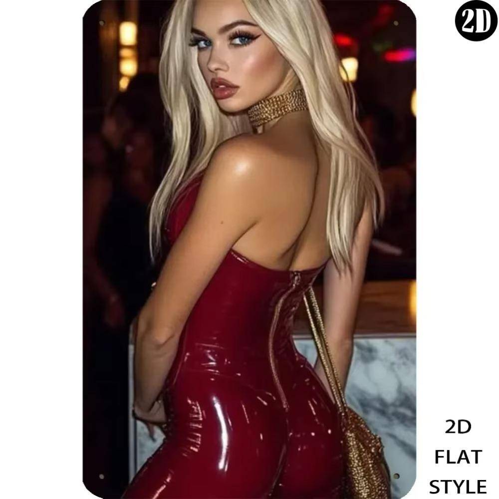 Vintage Metallplåtskylt Kärlek Väggkonst Alla hjärtans dag Dekor 8x12 Tum vit