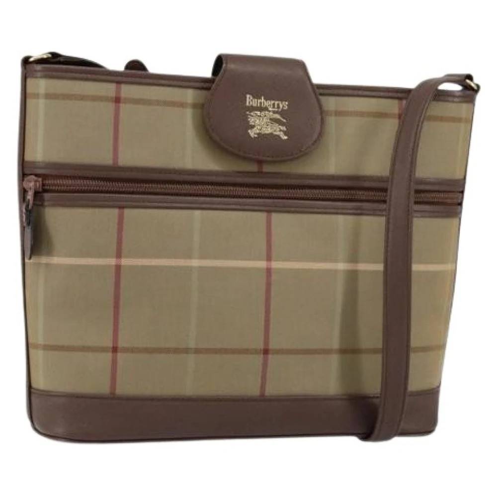 Burberry Vintage Pre-owned Canvas Skuldertaske - Vintage - Dame - Beige - ONE SIZE - Uld