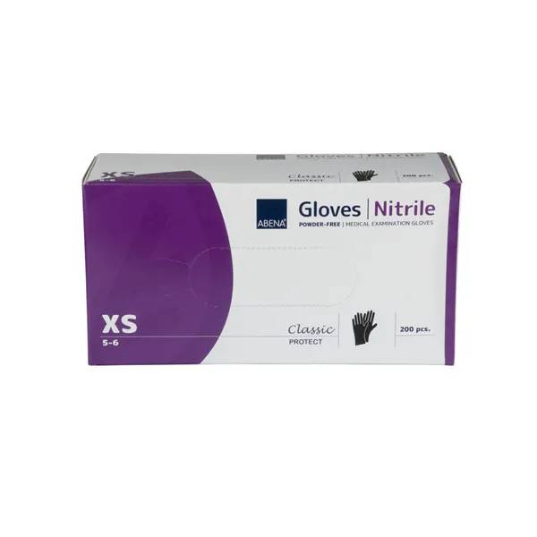 Nitril Handsker Protect Sort u/pudder XS 200 stk
