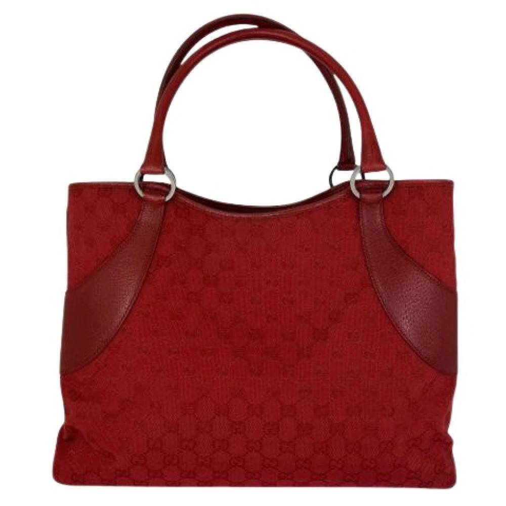 Gucci Vintage Pre-owned GG Canvas Rød Skuldertaske - Vintage - Dame - Rød - ONE SIZE - Uld