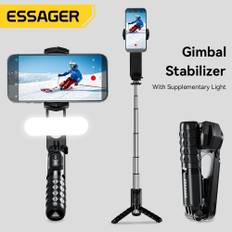 Essager Q09 Handhållen Gimbal Trådlös Bluetooth Led Selfie Stick Gimbal Stabilizer Stativ För iPhone Mobiltelefon Smartphone Gimble