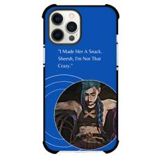 Arcane Phone Case For iPhone Samsung Galaxy Pixel OnePlus Vivo Xiaomi Asus Sony Motorola Nokia - Arcane I Made Her A Snack Sheesh Quote Blue Background