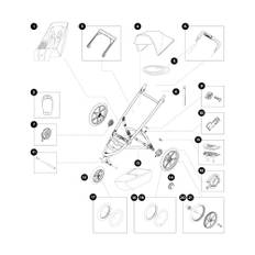 Thule Urban Glide 2 Reservdelar 20 Art.nr 1500054548 16" Rear Wheel Right - Thule Urban Glide 2 (2020-X)