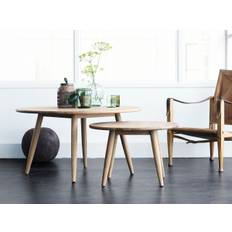 Haslev Symphony sofabord (højde 50 cm, Model 09 (135 x 78 cm), sortbejdset eg)