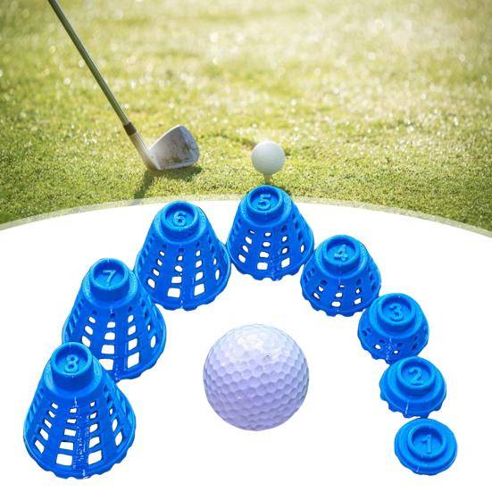 8 st golfsimulator-tees Plastgolf-tees för utomhus- och inomhussimulatorer blå