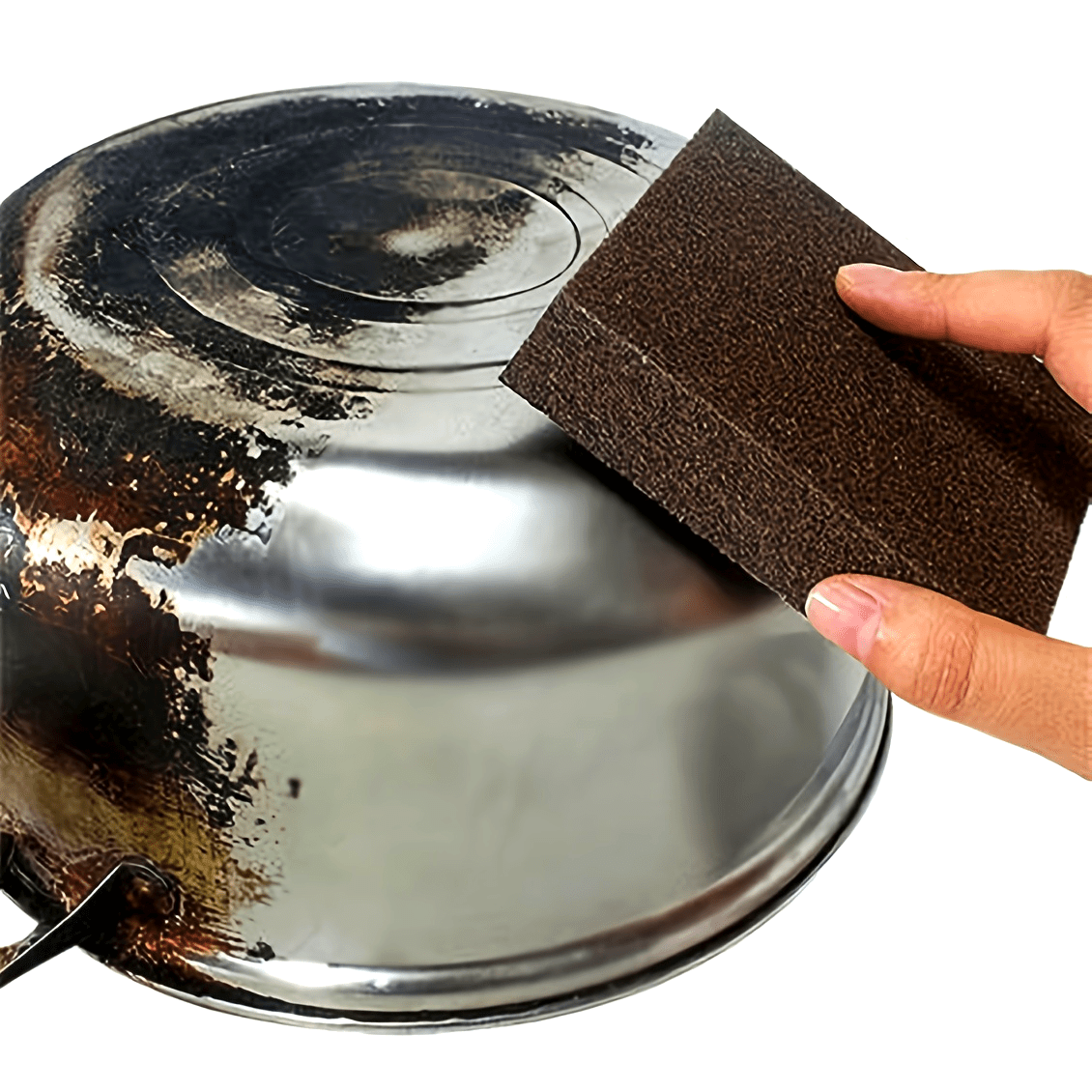 1pc Diamond Sponge Cleaning Brush, Pot Bottom Cleaning Sponge, Rust Remover Sponge, Dish Sponge Block, Strong Degreaser 60#